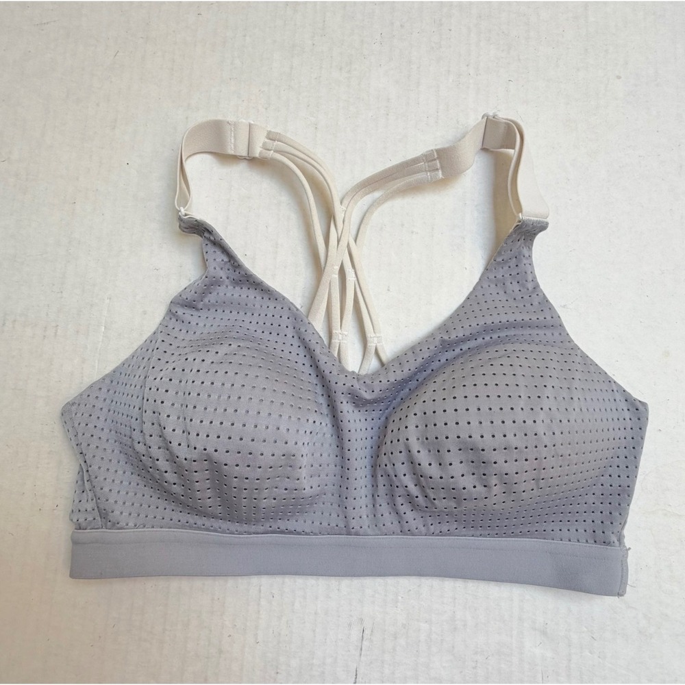 Victoria Sport by Victorias Secret Sports Bra Gray Strappy Perforated 34B
